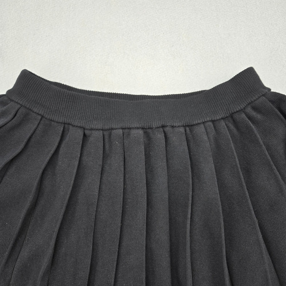 Daisy Black Pleated Knit Skort Pleated Tennis Mini Skirt Built In Shorts Large - Picture 7 of 9